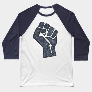 Hand Drawn Fist Baseball T-Shirt